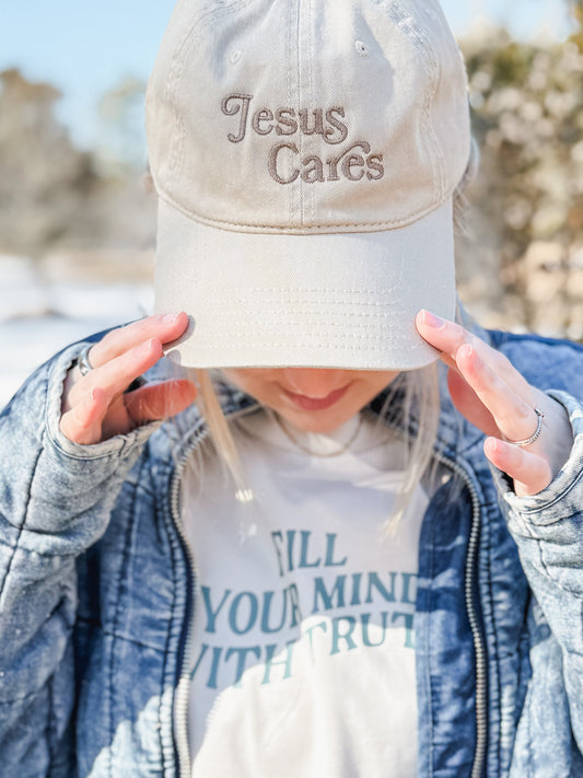 Jesus Cares Hat